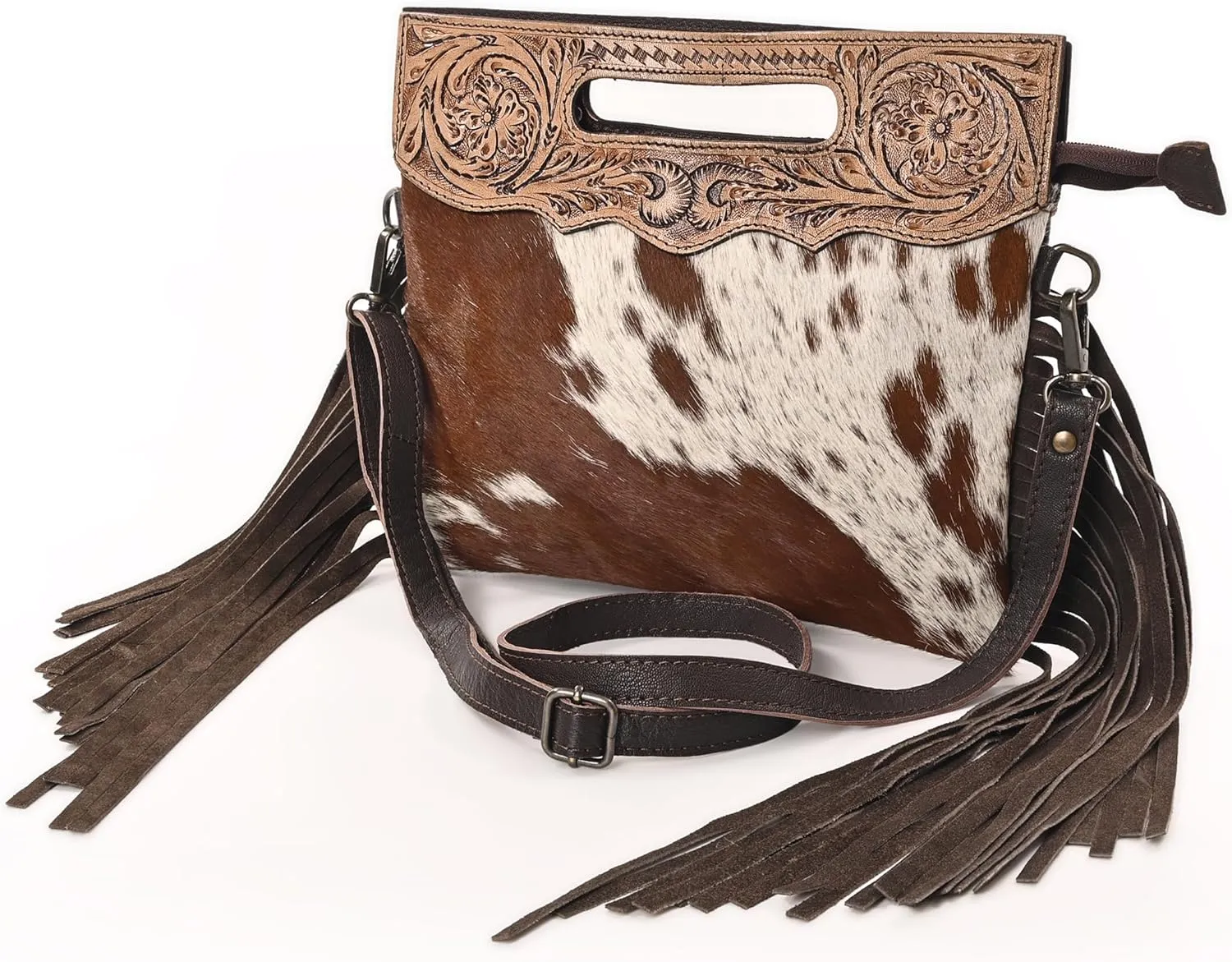 Women Natural Cowhide Leather Crossbody Sling Bag With Adjustable Detachable Strap | Shoulder Bag | Handbag