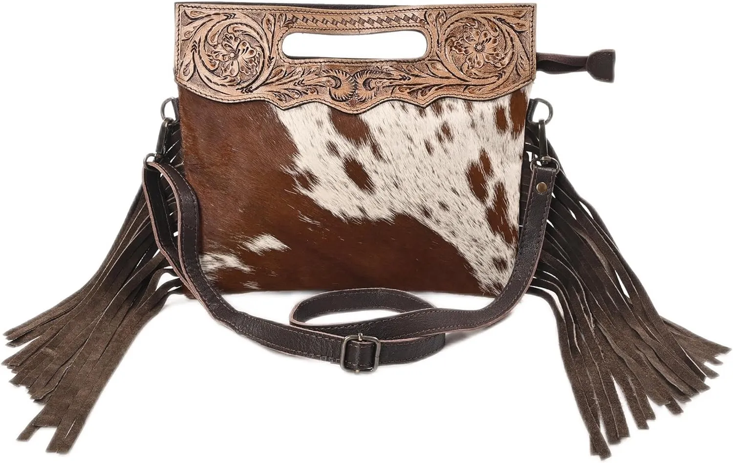 Women Natural Cowhide Leather Crossbody Sling Bag With Adjustable Detachable Strap | Shoulder Bag | Handbag
