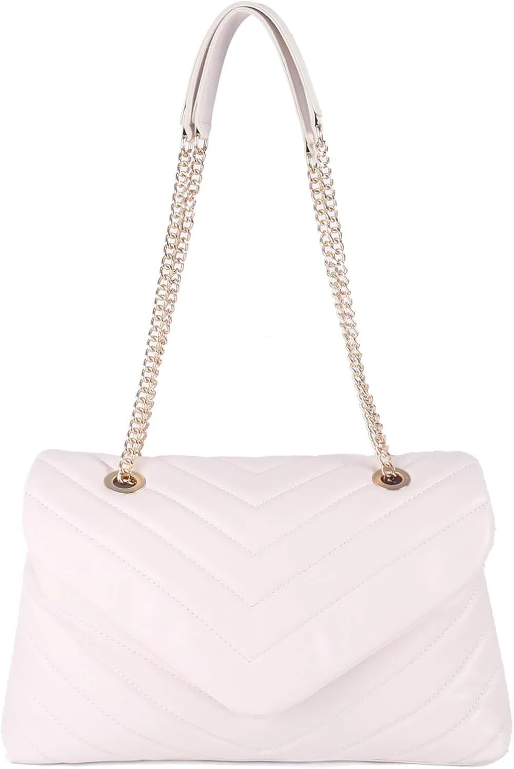 Women Shoulder Bag, Fashionable Quilted Vegan leather Crossbody Purses with Adjustable Chain Designer Purses