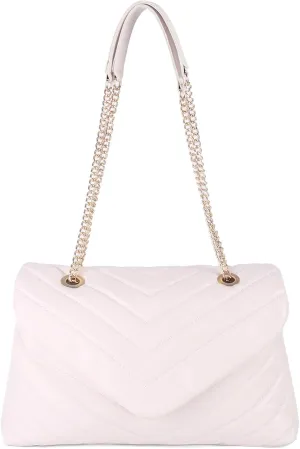 Women Shoulder Bag, Fashionable Quilted Vegan leather Crossbody Purses with Adjustable Chain Designer Purses