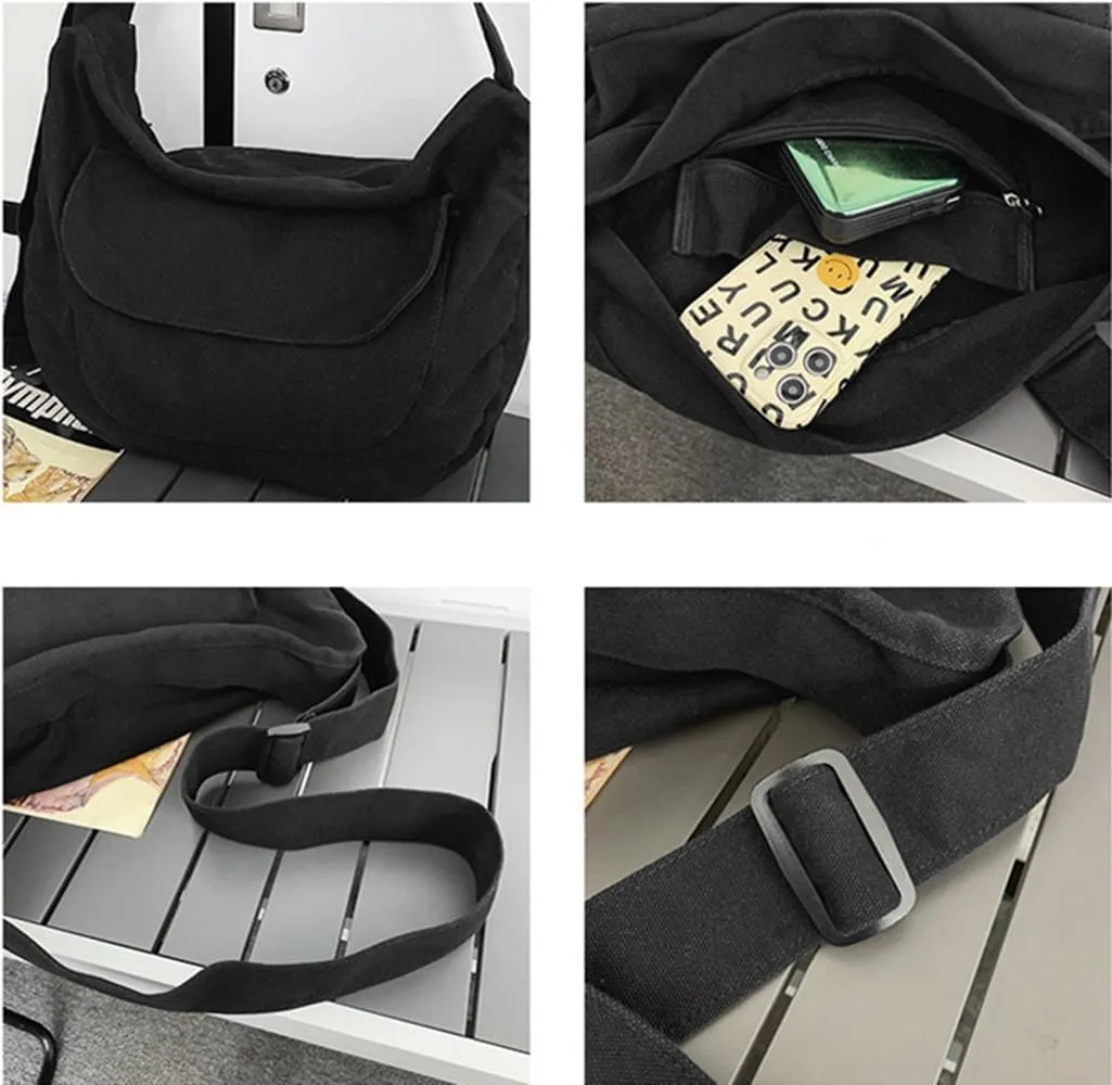 Women Shoulder Bag Large Messenger Bag Fashion Hobo Bag Canvas Crossbody Bags Casual Shopping Bag