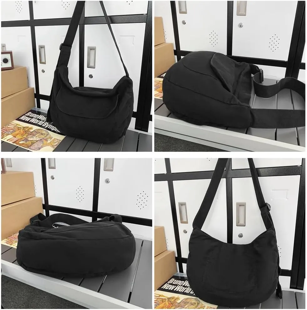Women Shoulder Bag Large Messenger Bag Fashion Hobo Bag Canvas Crossbody Bags Casual Shopping Bag