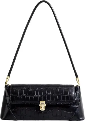 Women Shoulder Bags Vintage Handbag Retro Classic Small Purse 90s Buckle Closure
