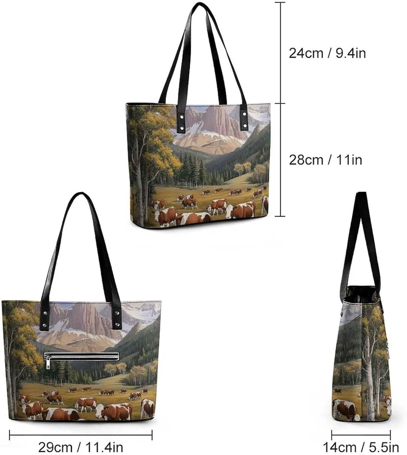Women Tote Bags Handbags PU Leather Shoulder Casual Handbags