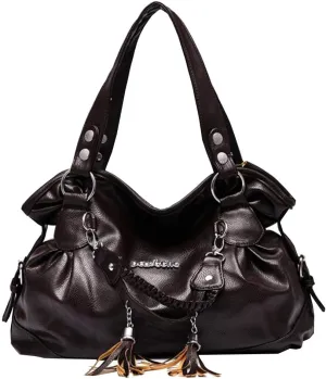 Women Vintage Large Bag Top-handle Handbags Casual Soft leather Shoulder Bags Tote Messenger Purse