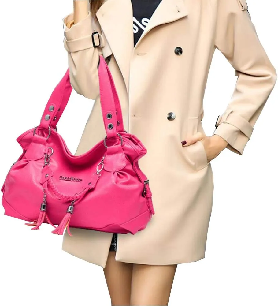 Women Vintage Large Bag Top-handle Handbags Casual Soft leather Shoulder Bags Tote Messenger Purse