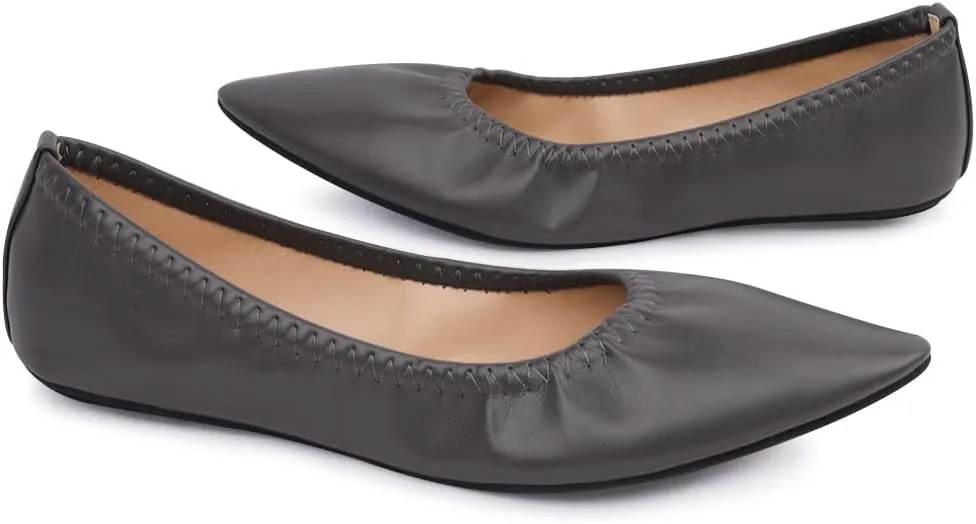 Women's Ballet Flat Slip On Flats - Classic Casual Dress Shoes, Foldable Portable Travel Ballet Walking Shoes