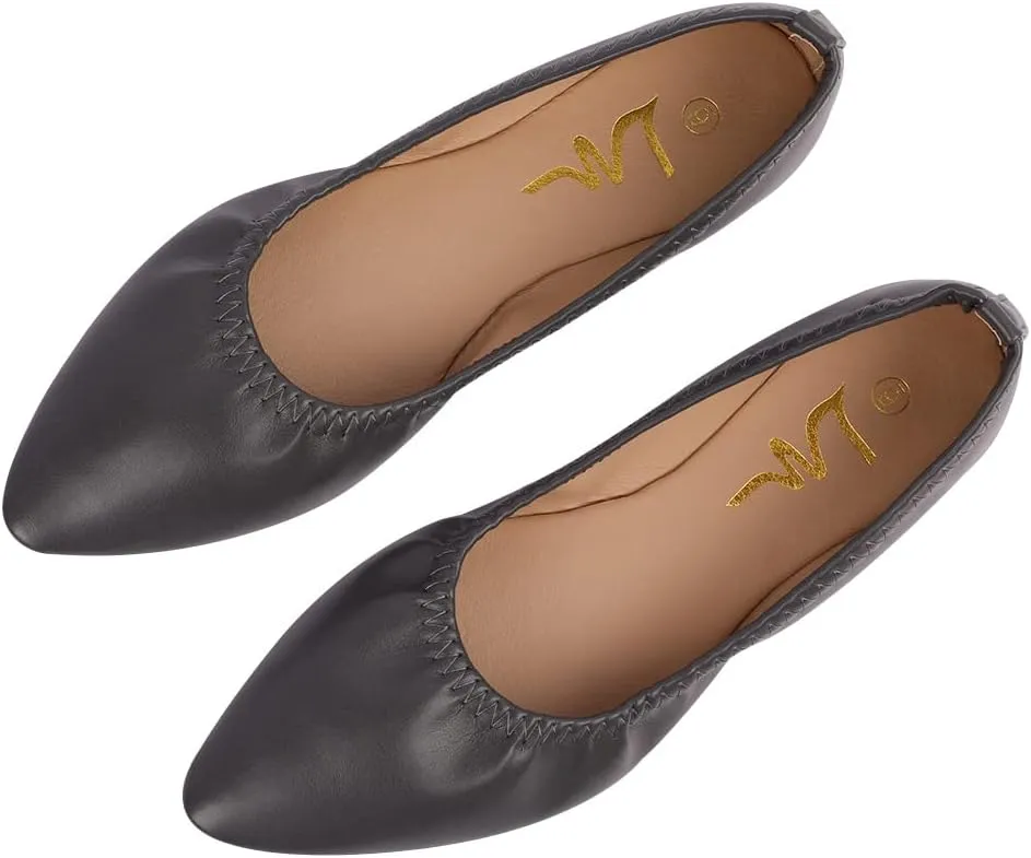 Women's Ballet Flat Slip On Flats - Classic Casual Dress Shoes, Foldable Portable Travel Ballet Walking Shoes