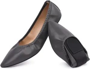 Women's Ballet Flat Slip On Flats - Classic Casual Dress Shoes, Foldable Portable Travel Ballet Walking Shoes