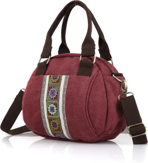 Women's Canvas Vintage Shoulder Bag Hobo Daily Purse Large Tote Shopper Handbag boho crossbody bag Medium Large