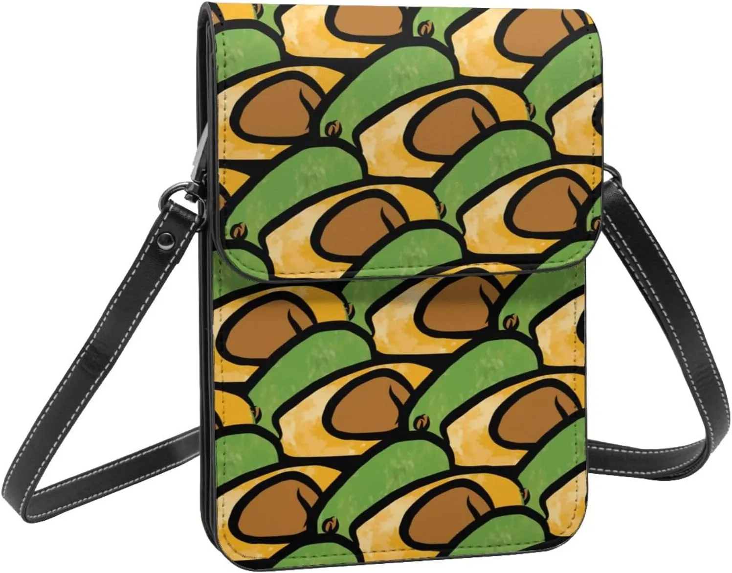 Womens Crossbody Bags Dandelion Pattern Phone Bag Wallet Purses Adjustable Strap