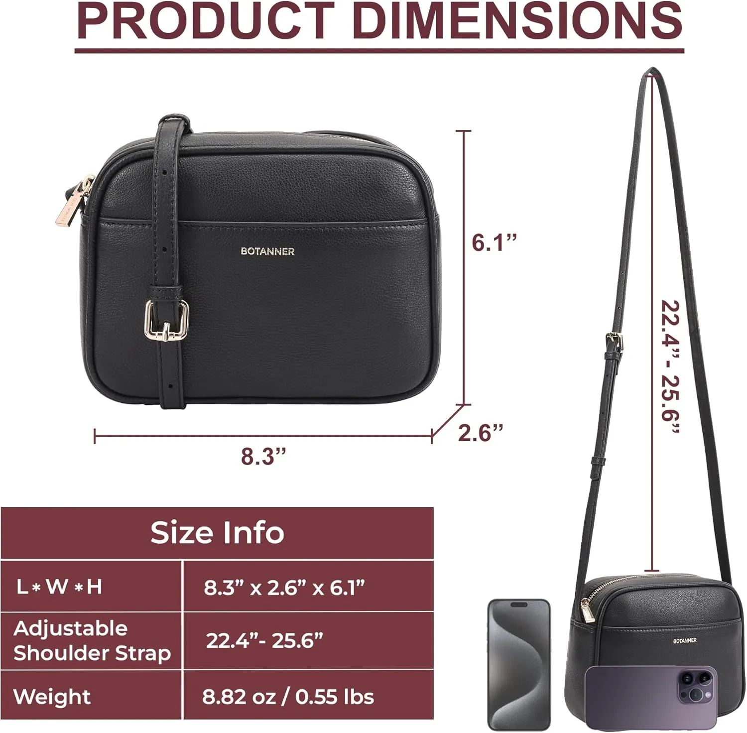 Women's Elegant Genuine Leather Crossbody Bag - Versatile Design, Adjustable Strap, Top Zip Closer, Light & Chic