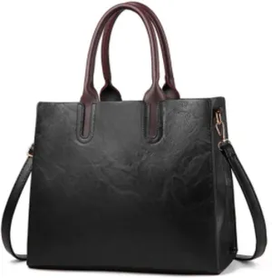 Women's Handbags Designer Handbags Leather Bags Women Large Capacity Vintage Hand Top-Handle Bags Solid Tote Ladies Shoulder Bag