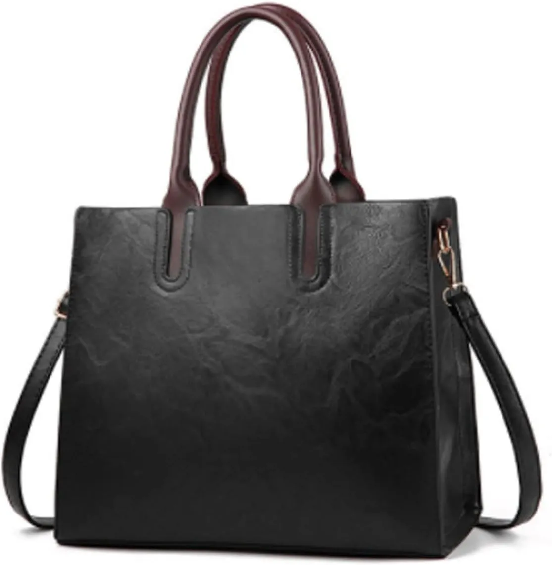 Women's Handbags Designer Handbags Leather Bags Women Large Capacity Vintage Hand Top-Handle Bags Solid Tote Ladies Shoulder Bag