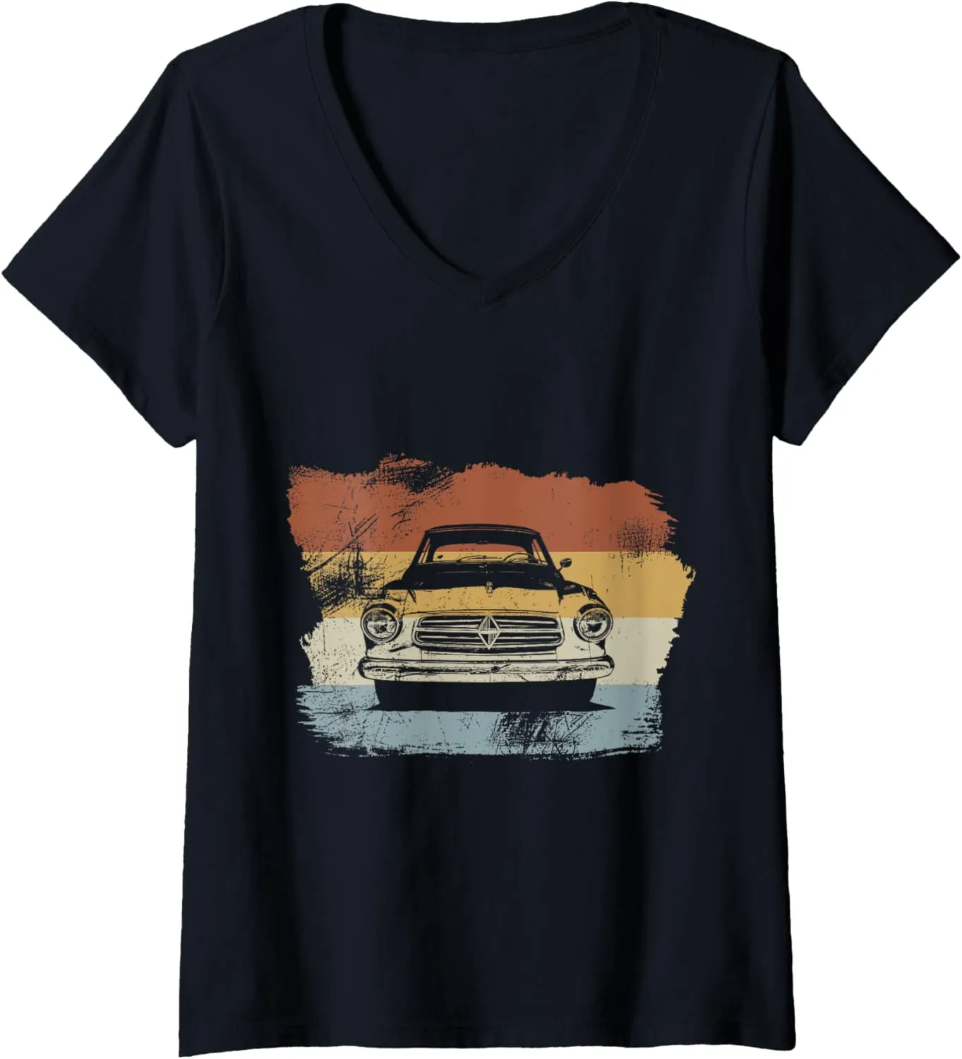 Womens Isabella Borgward Hansa Bremen Car Cult Retro Vintage V-Neck T-Shirt