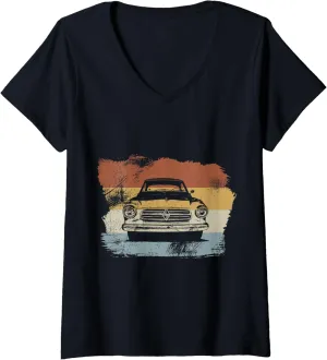 Womens Isabella Borgward Hansa Bremen Car Cult Retro Vintage V-Neck T-Shirt
