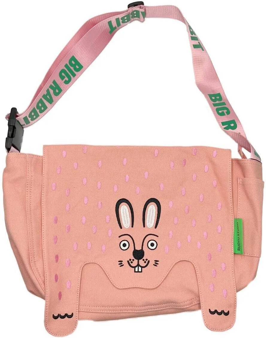 Women's original crossbody canvas bag with animal theme: for gym, travel, laptop and umbrella - stylish and practical