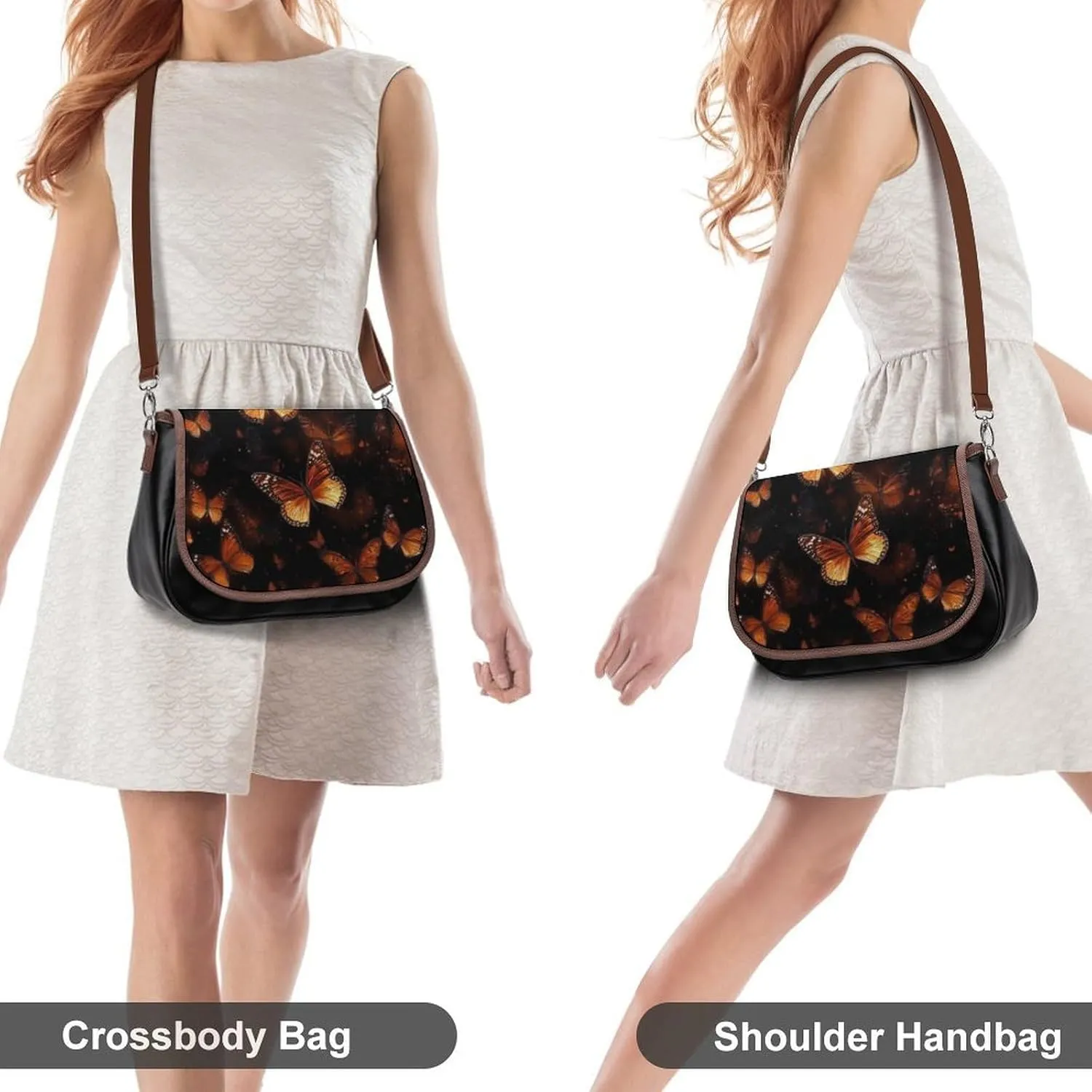 Womens PU Leather Crossbody Bag Lightweight Cellphone Purse Handbags with Adjustable Strap