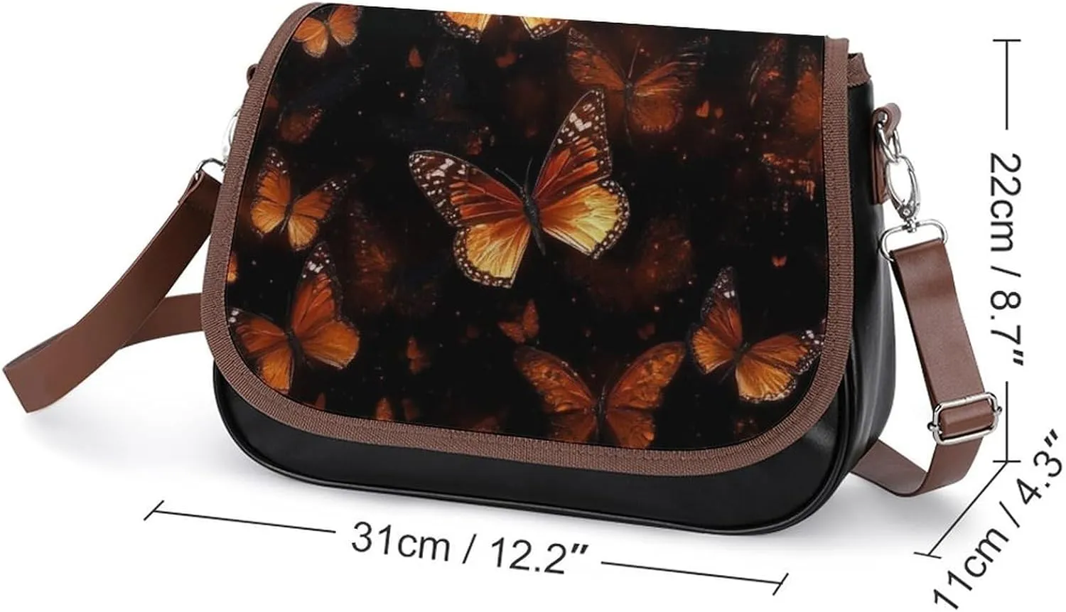 Womens PU Leather Crossbody Bag Lightweight Cellphone Purse Handbags with Adjustable Strap