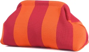 Woven Clutch Purses for Women,Summer Beach Purse for Vacation, Woven Striped Dumpling Bag,Crochet Evening Bags