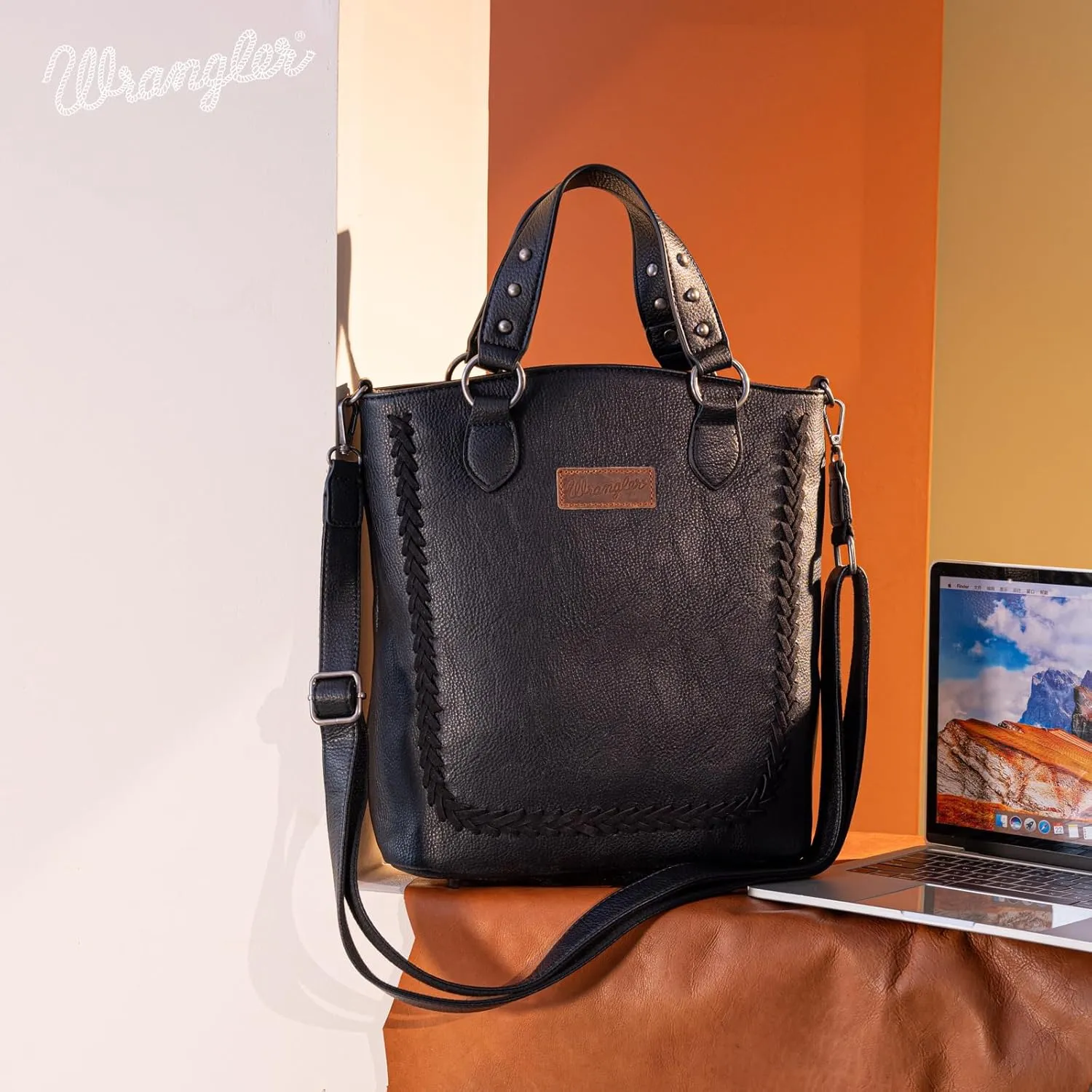 Wrangler Convertible Backpack Purse for Women Vintage Tote Bag Multifunction Shoulder Bag