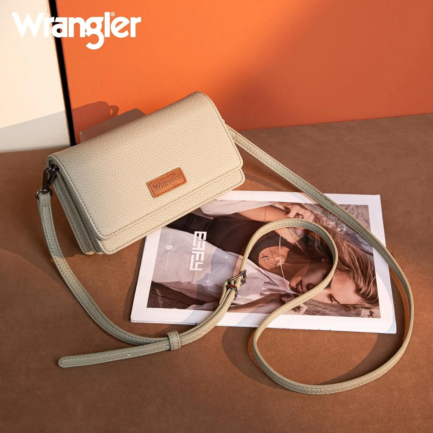Wrangler Small Crossbody Wallet Purses RFID Trendy Purses for Women with Adjustable Straps