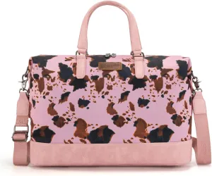 Wrangler Travel Duffle Bag for Women Oversized Cow Print Weekender Bag Overnight Bag WG133-5110PK