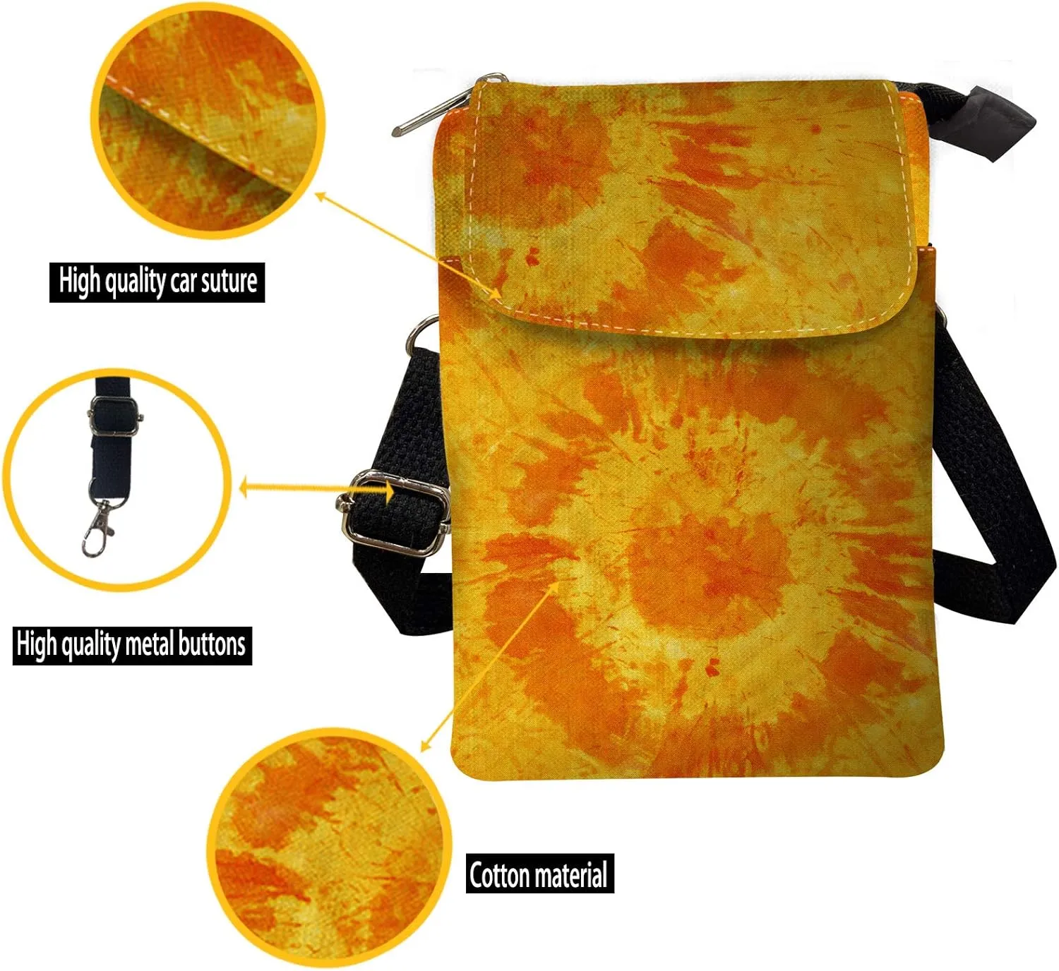 Xpyiqun Canvas Cross-body Bags for Women Small Cellphone Purse Shoulder Handbag