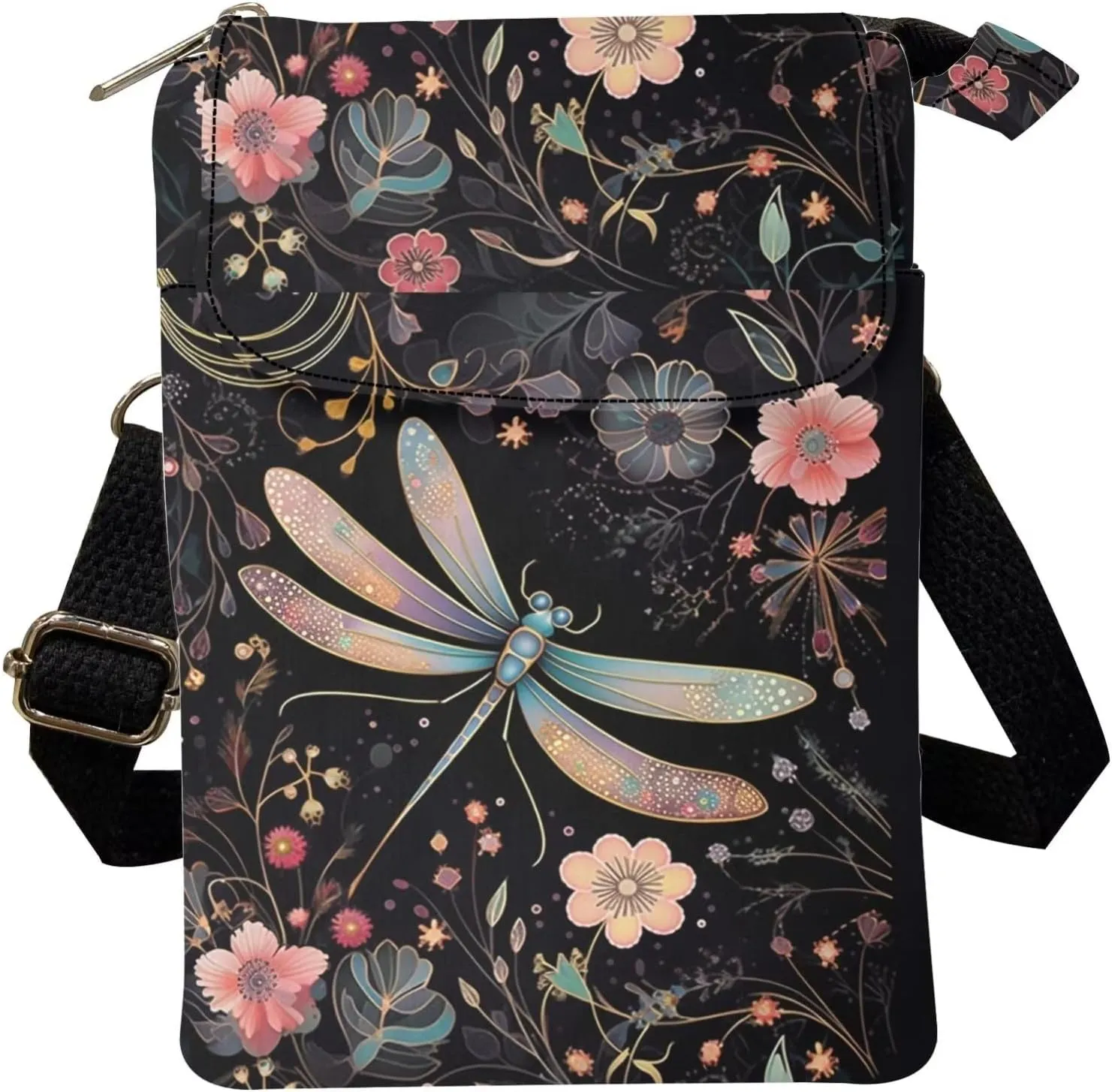 Xpyiqun Canvas Cross-body Bags for Women Small Cellphone Purse Shoulder Handbag