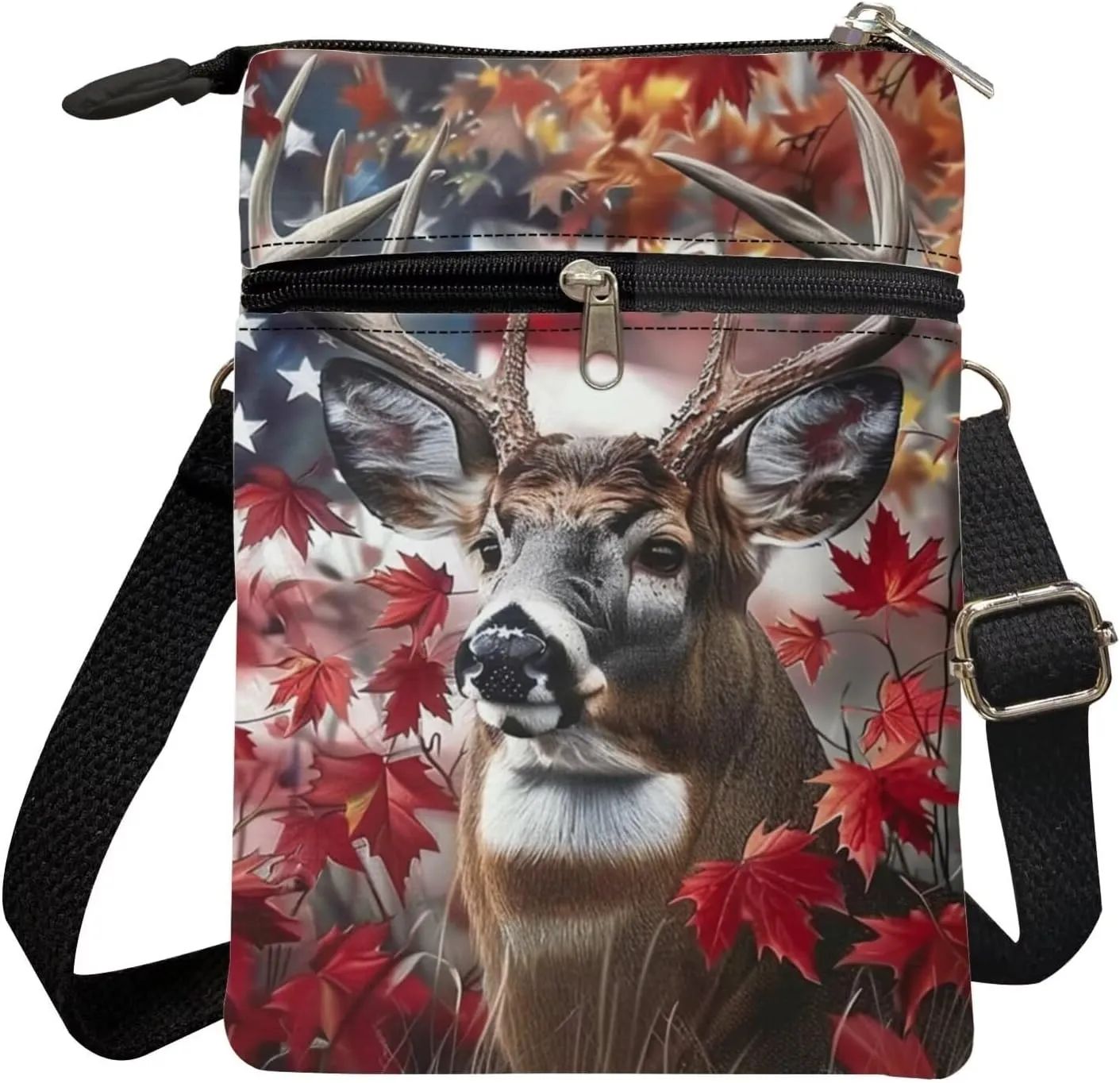 Xpyiqun Canvas Cross-body Bags for Women Small Cellphone Purse Shoulder Handbag
