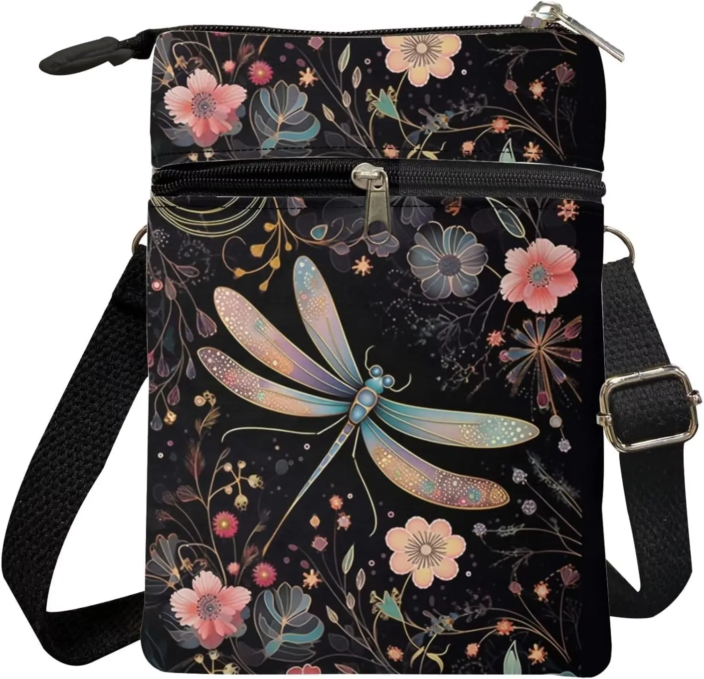 Xpyiqun Canvas Cross-body Bags for Women Small Cellphone Purse Shoulder Handbag