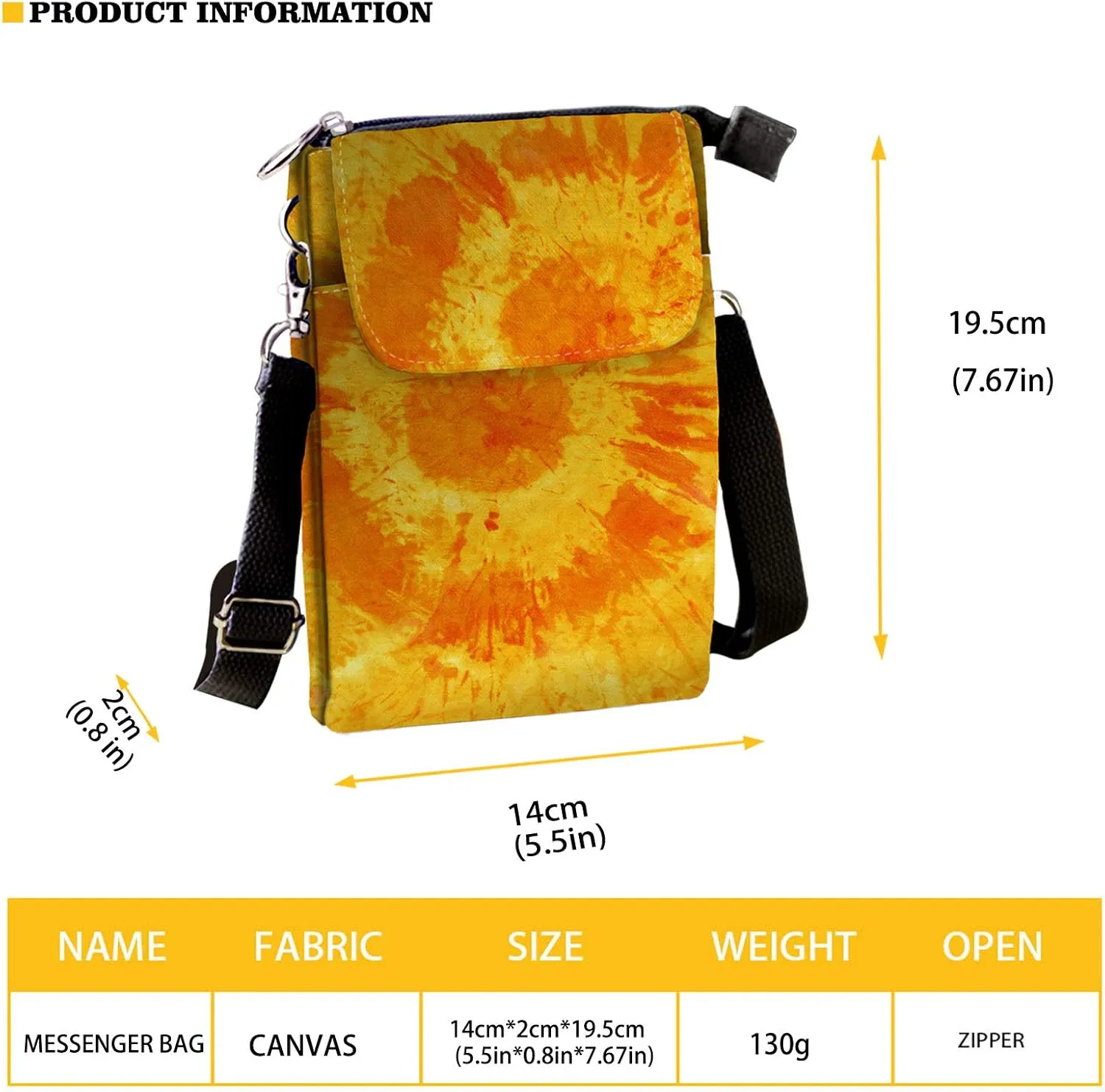 Xpyiqun Canvas Cross-body Bags for Women Small Cellphone Purse Shoulder Handbag