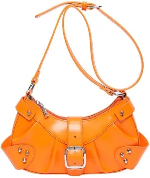 Y2k Purse Crossbody Bag for Women, Cute Chic Shoulder Bag Aesthetic Cross Body Purse Sling Purse Coquette Streetwear (orange)
