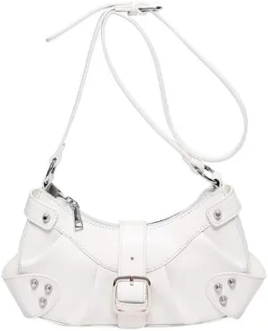 Y2k Purse Crossbody Bag for Women, Cute Chic Shoulder Bag Aesthetic Cross Body Purse Sling Purse Coquette Streetwear (white)