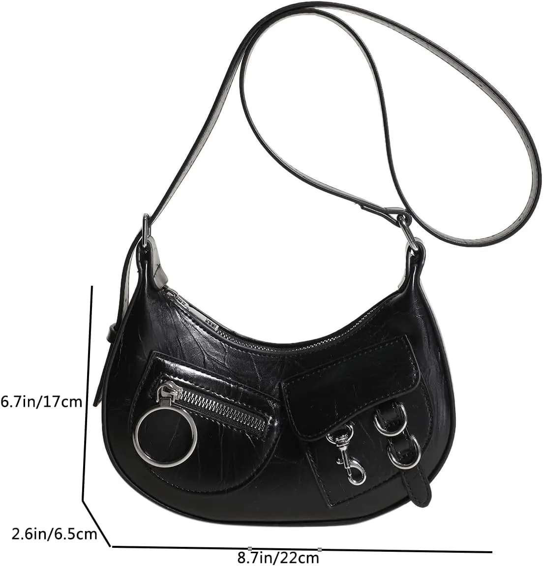 Y2k Shoulder Bags Moon Lock Women's Chain Underarm Bag Purse Handbags Fashion Female Small Messenger Bags