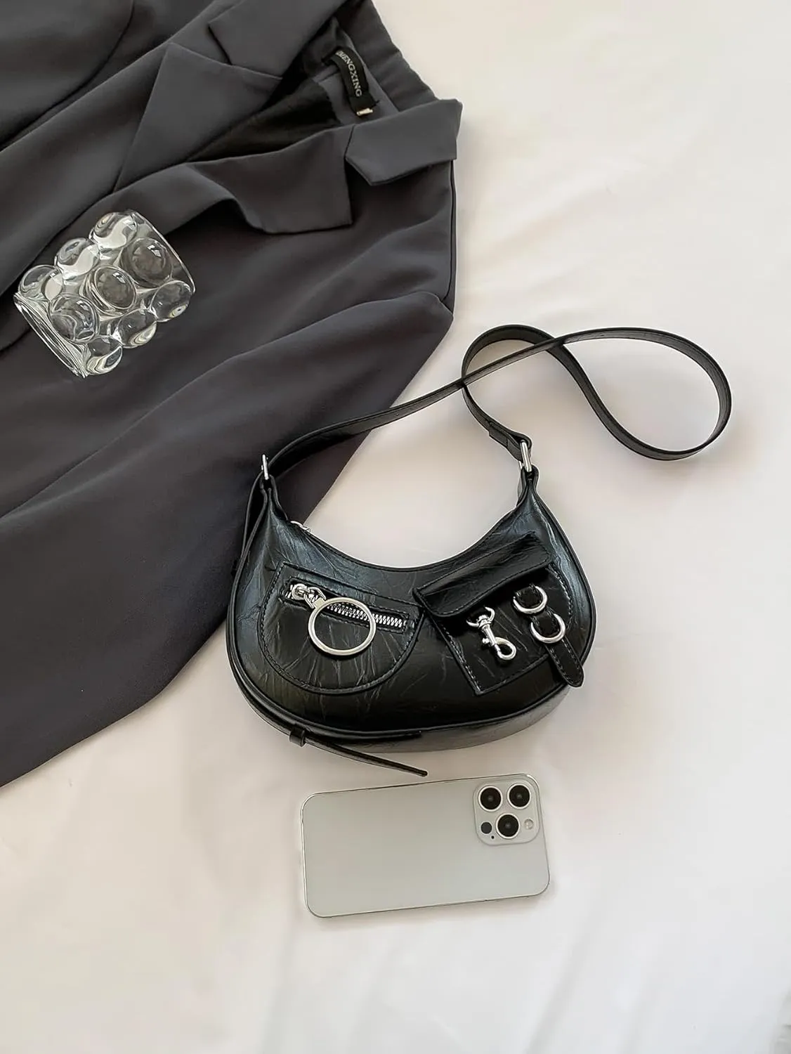 Y2k Shoulder Bags Moon Lock Women's Chain Underarm Bag Purse Handbags Fashion Female Small Messenger Bags