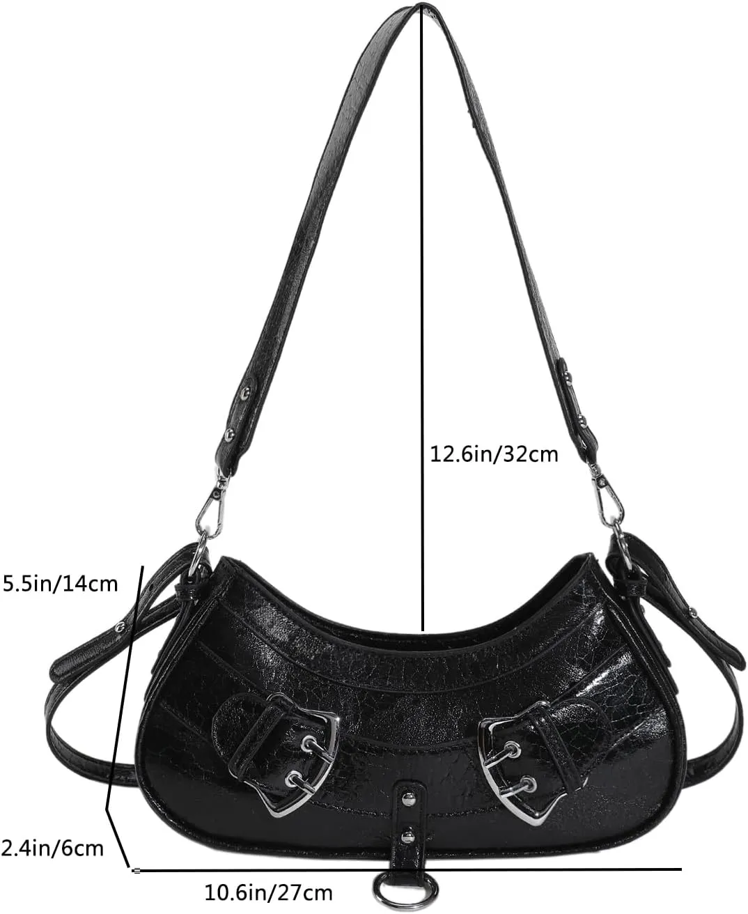 Y2k Shoulder Bags Moon Lock Women's Chain Underarm Bag Purse Handbags Fashion Female Small Messenger Bags