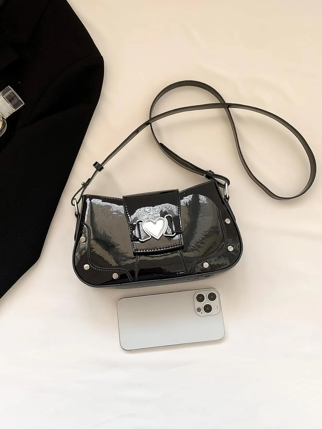 Y2k Shoulder Bags Moon Lock Women's Chain Underarm Bag Purse Handbags Fashion Female Small Messenger Bags