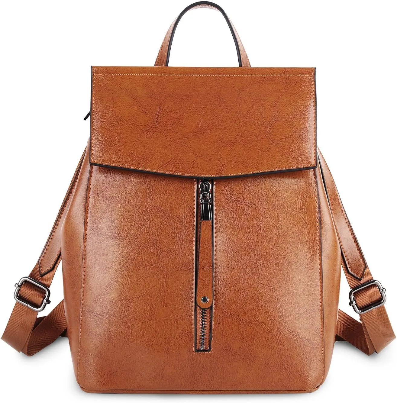 YALUXE Women's Genuine Leather Backpack Handbags Convertible Back Pack Purse