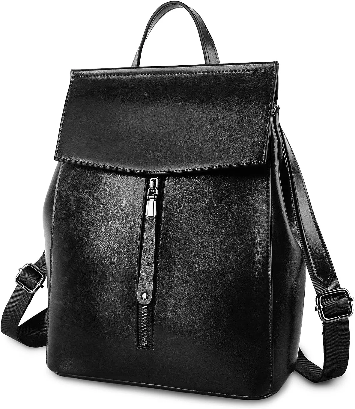 YALUXE Women's Genuine Leather Backpack Handbags Convertible Back Pack Purse