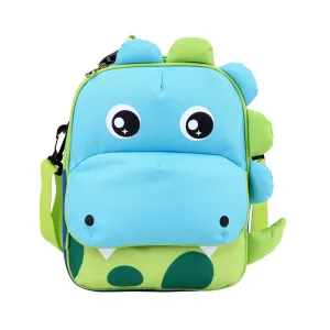 yodo 3-Way Convertible Playful Insulated Kids Lunch Boxes Carry Bag/Preschool Toddler Backpack for Boys Girls, with Quick Access front Pouch for Snacks, Dinosaur