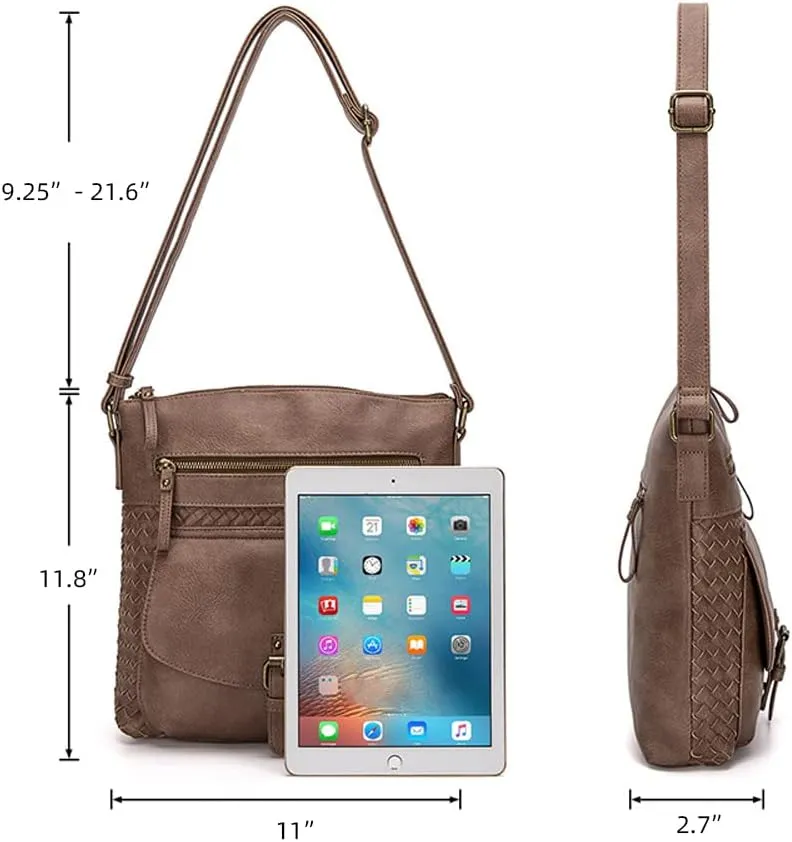 Yohora Shoulder Bag for Women Hobo Crossbody Purse Leather Tote Handbag Roomy Messenger Satchel for Work Daily Travel