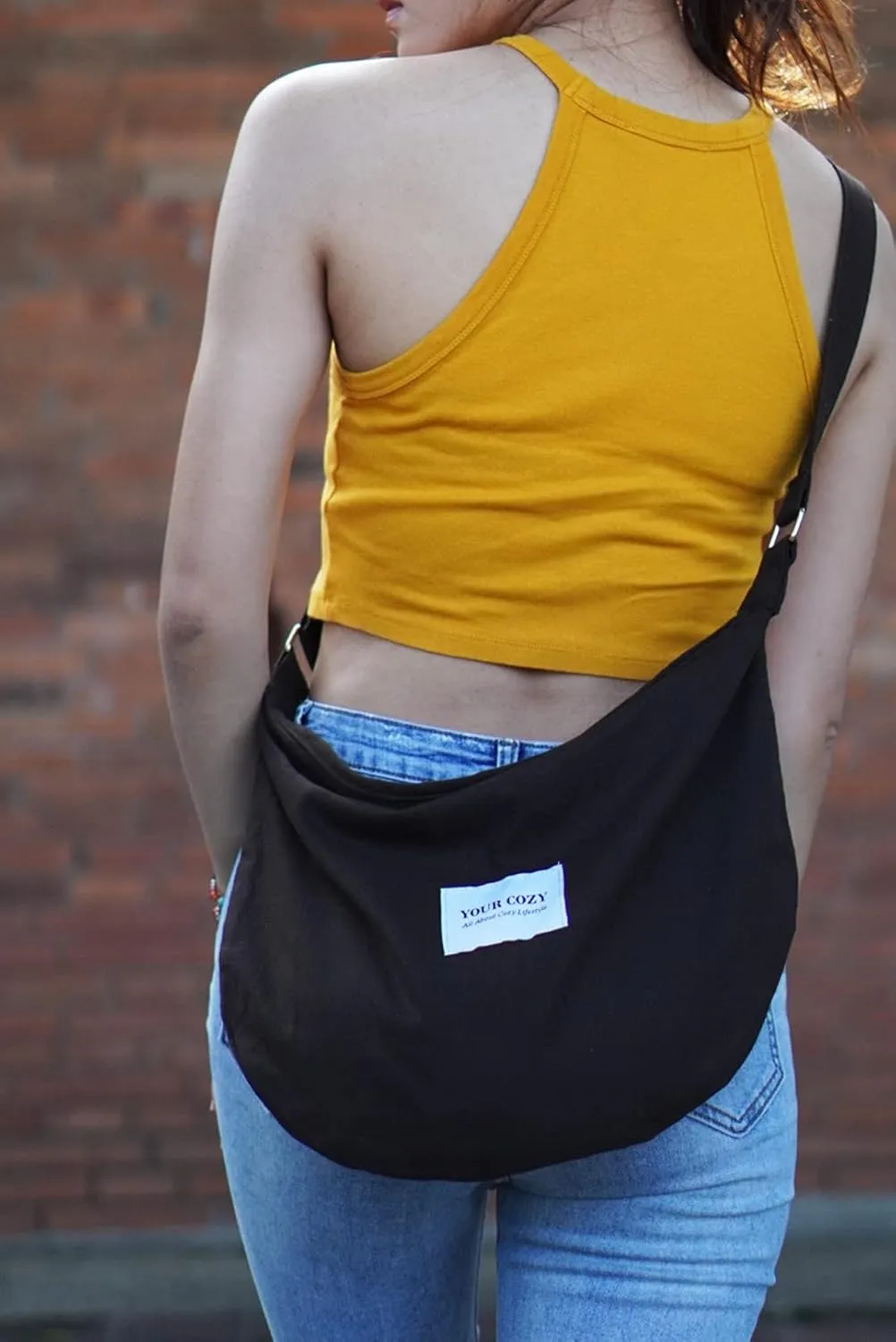 Your Cozy Women's Sling Crossbody Bags Large Shoulder Shopping Hobo Bag Handbag Top Zip Bags Handmade Messenger Bag