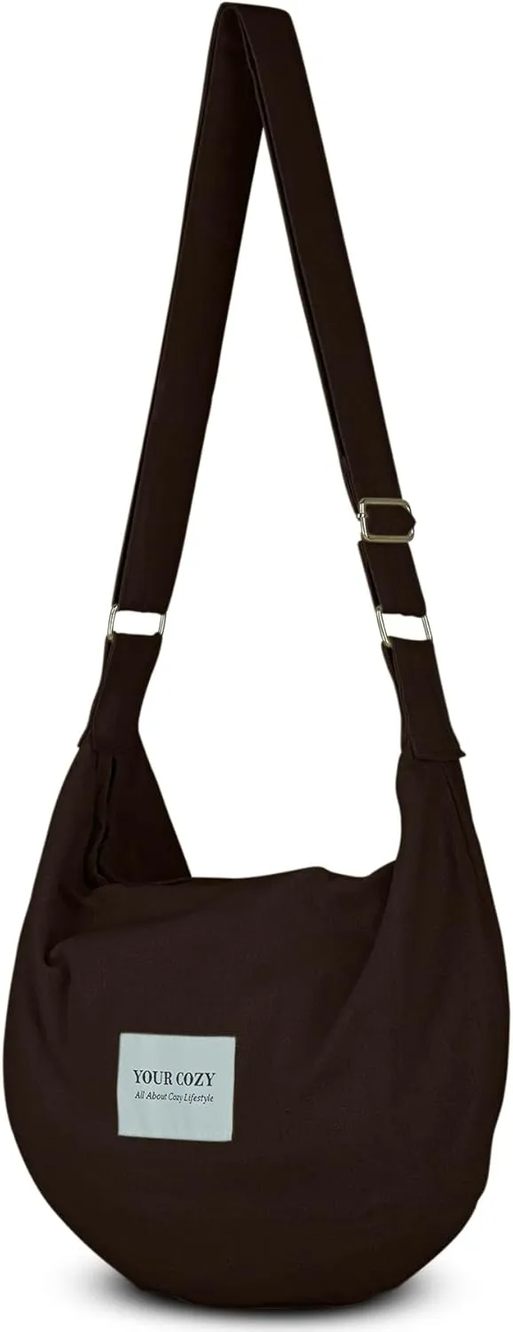Your Cozy Women's Sling Crossbody Bags Large Shoulder Shopping Hobo Bag Handbag Top Zip Bags Handmade Messenger Bag