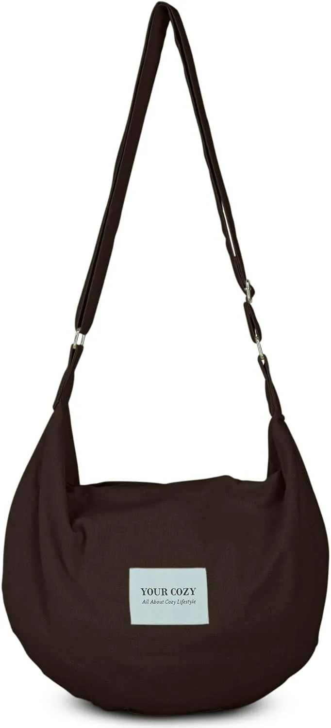Your Cozy Women's Sling Crossbody Bags Large Shoulder Shopping Hobo Bag Handbag Top Zip Bags Handmade Messenger Bag