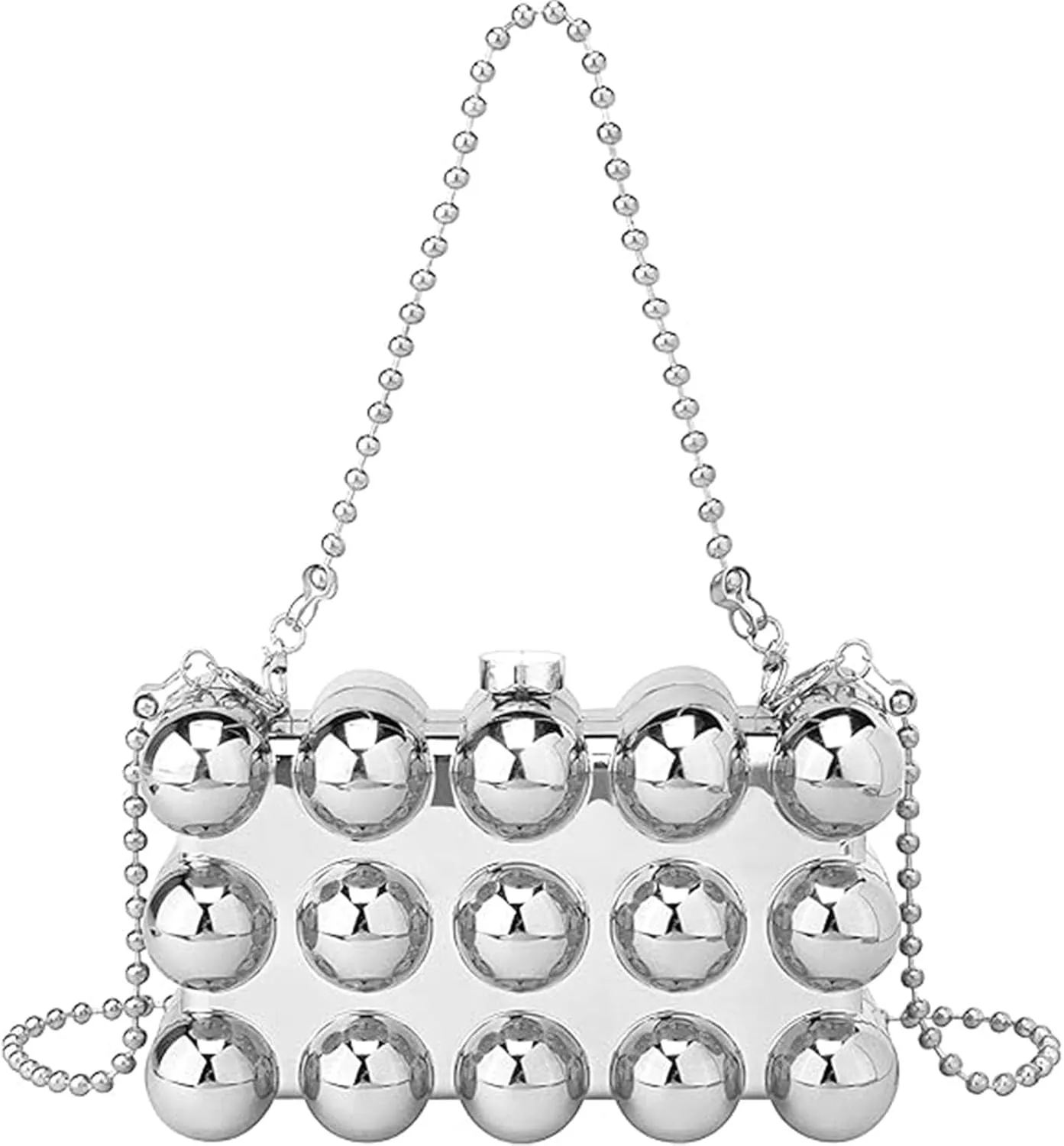 YYW Acrylic Clutch Purse for Women Evening Crossbody Shoulder Beaded Bag for Wedding Party