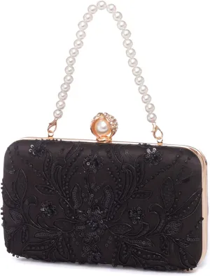 YYW Clutch Purses for Women Evening Bag Sequins Beaded Party Handbag Wedding Purse