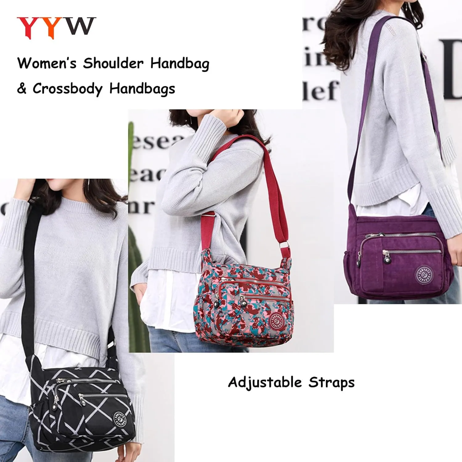 YYW Crossbody Bag for Women Multifunctional Shoulder Handbags for Daily Use Travel Work