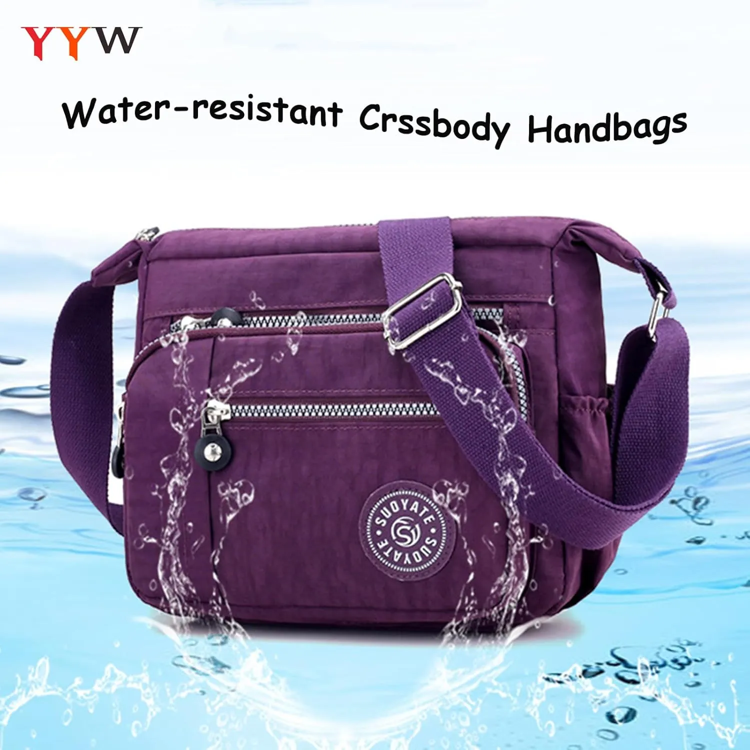 YYW Crossbody Bag for Women Multifunctional Shoulder Handbags for Daily Use Travel Work
