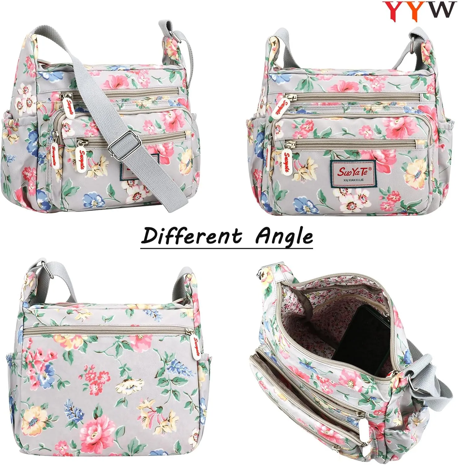 YYW Crossbody Bag for Women Multifunctional Shoulder Handbags for Daily Use Travel Work